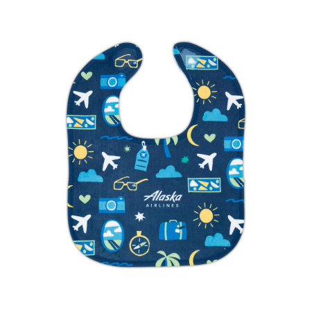 Alaska Airlines Bon Voyage Baby Bib