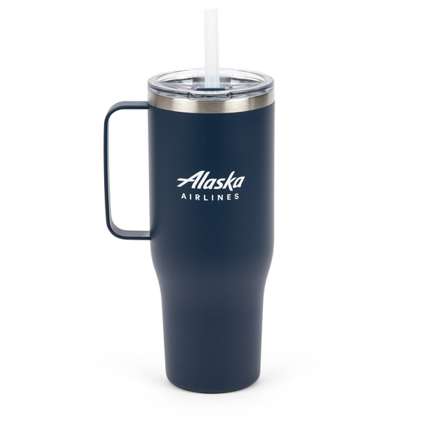 Alaska Airlines Navy 40 oz Tumbler with Handle