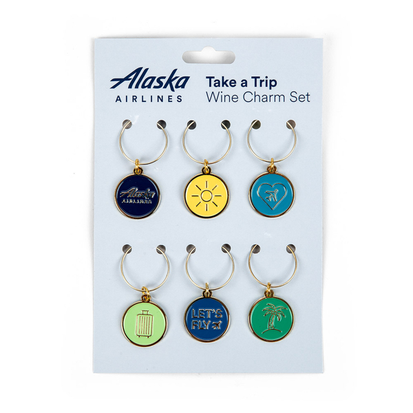 Alaska Airlines Wine Charm Set