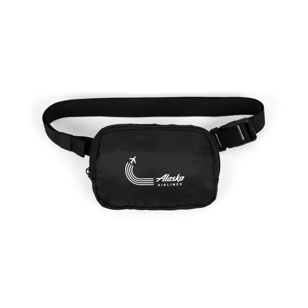 Alaska Airlines Black Belt Bag