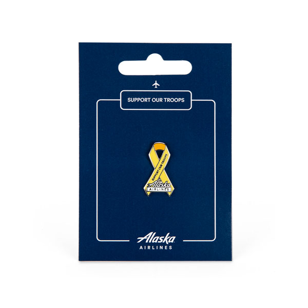 Alaska Airlines Support Our Troops Lapel Pin