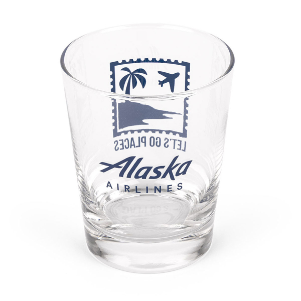 Alaska Airlines Rocks Glass