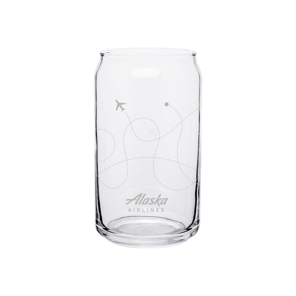 Alaska Airlines Glass Soda Can - 16oz