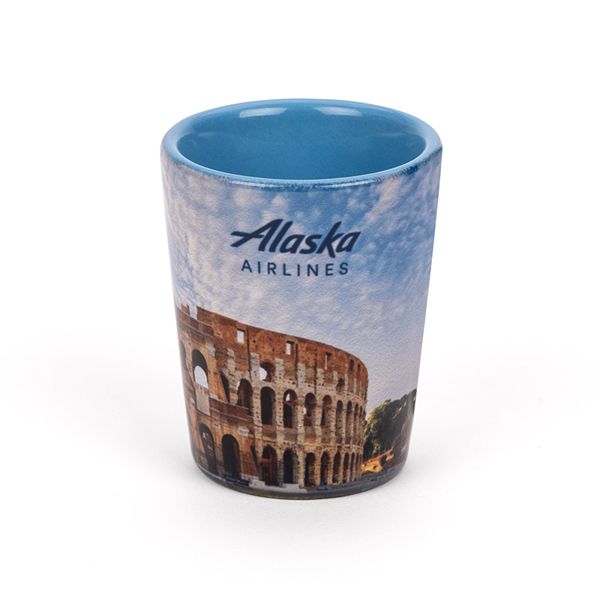 Alaska Airlines Rome Shot Glass