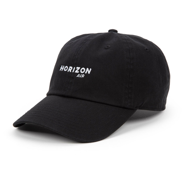 Horizon Air Pigment Dyed Black Hat