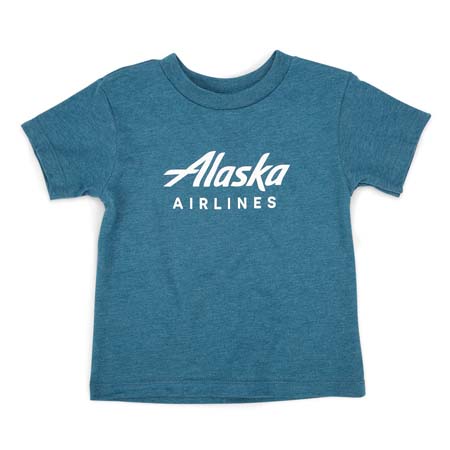 Alaska Airlines Toddler Tee - Heather Deep Teal
