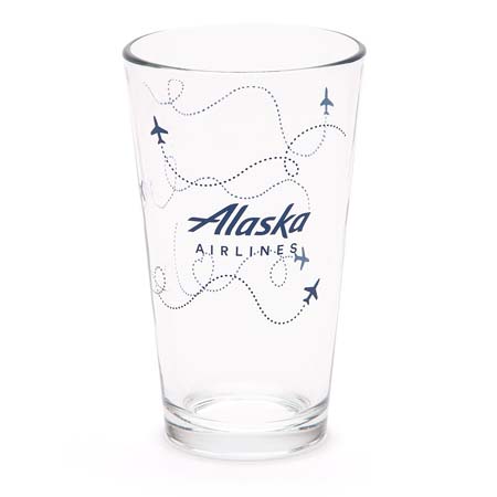 Alaska Airlines 16 oz Pint Glass