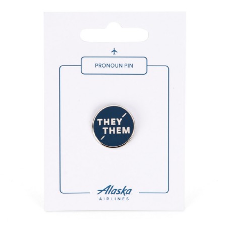 Alaska Airlines They/Them Pronoun Pin