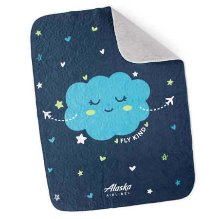 Alaska Airlines Quilted Baby Blanket
