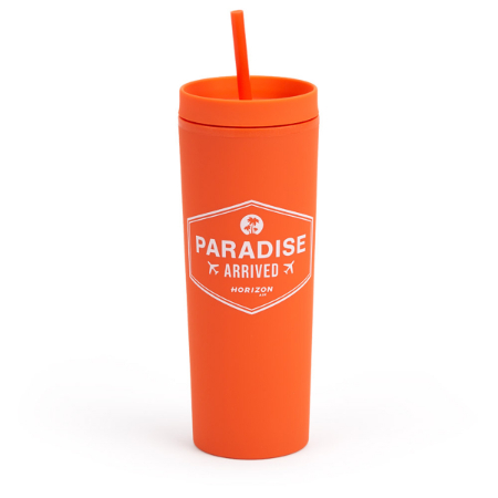 Horizon Air Orange Paradise Straw Tumbler