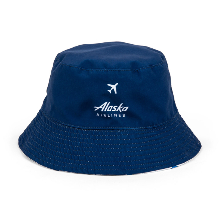 Alaska Airlines Reversible Airplane Bucket Hat