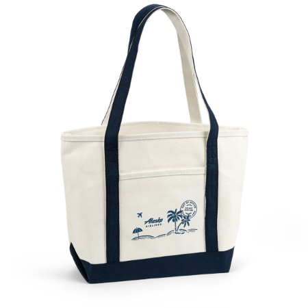 Alaska Airlines Canvas Beach Tote Bag