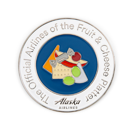 Alaska Airlines Fruit and Cheese Enamel Magnet