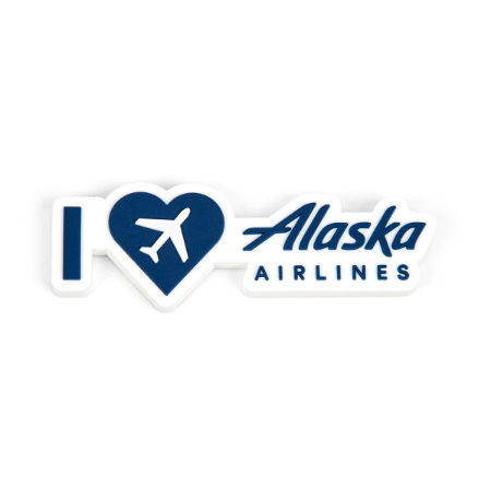 Alaska Airlines I Heart Alaska Airlines Rubber Magnet