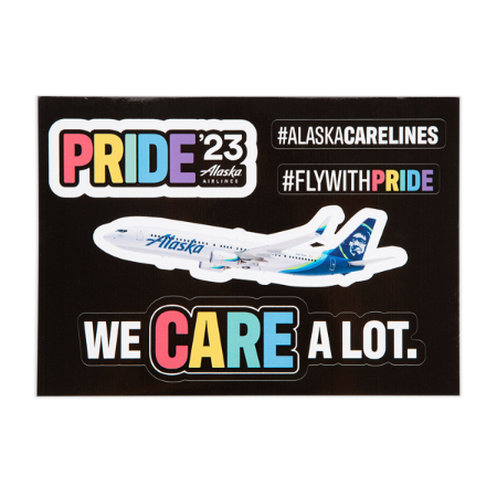 Alaska Airlines Pride '23 Sticker Sheets
