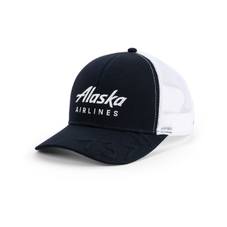 Alaska Airlines Reverse 3D 737 Snapback Hat - Navy