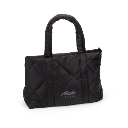 Alaska Airlines Quilted Puffer Tote