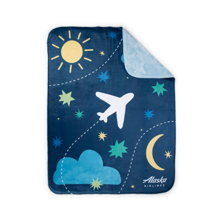 Alaska Airlines Sherpa Baby Blanket