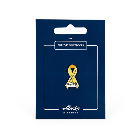 Alaska Airlines Support Our Troops Lapel Pin