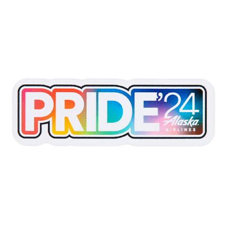 Alaska Airlines Pride Sticker 2024