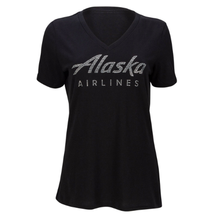 Alaska Airlines Ladies Rhinestone Tee