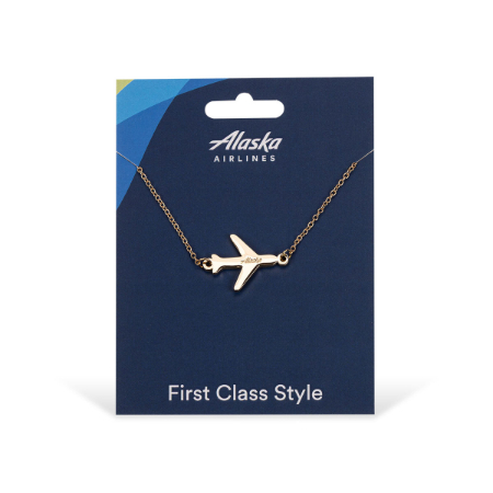 Alaska Airlines Airplane Necklace