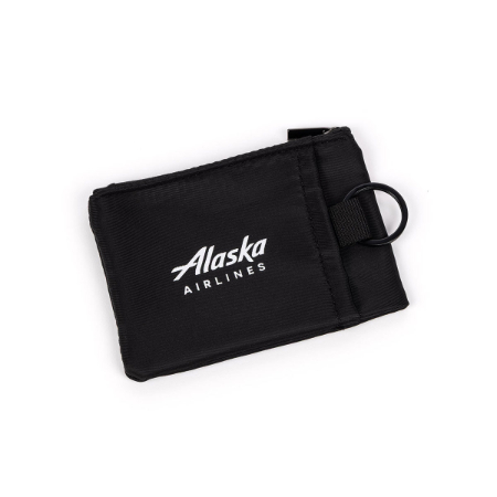 Alaska Airlines Stash Key Wallet - Black