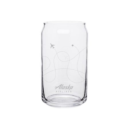 Alaska Airlines Glass Soda Can - 16oz