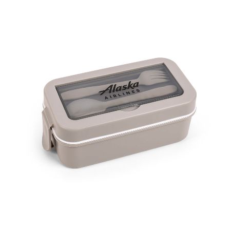 Alaska Airlines Stackable Lunch Box with Utensils