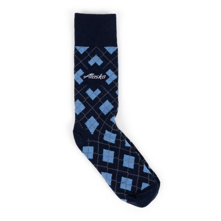 Alaska Airlines Argyle Socks