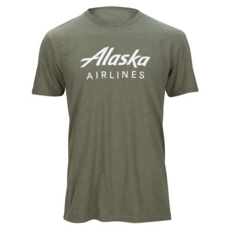 Alaska Airlines Wordmark Tee - Green