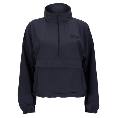Alaska Airlines Ladies Stretch Woven Quarter Zip