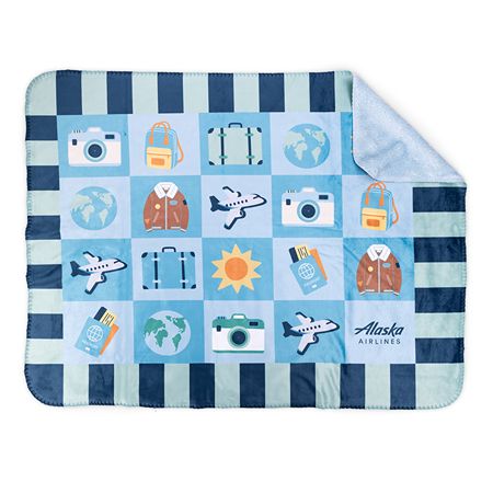 Alaska Airlines Sherpa Baby Blanket
