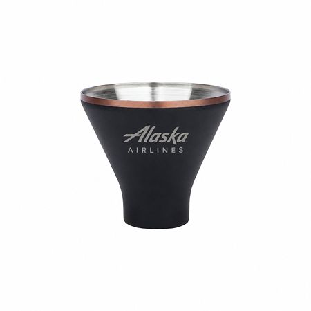 Alaska Airlines Snowfox Vacuum Insulated Martini Glass