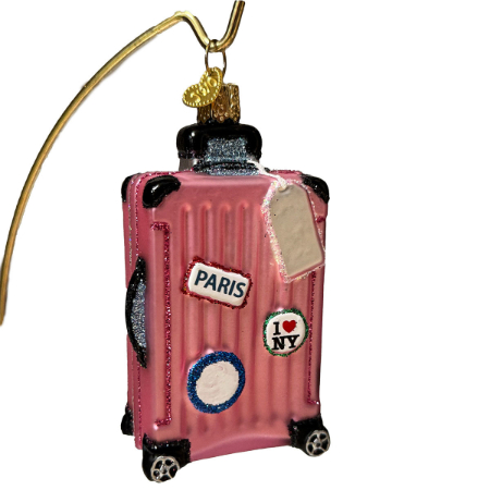 Ornament - Pink Suitcase