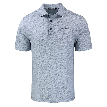 Horizon Air Mens Cutter & Buck Pike Eco Pebble Print Polo