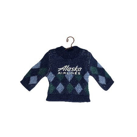 Alaska Airlines 2025 Holiday Sweater Ornament